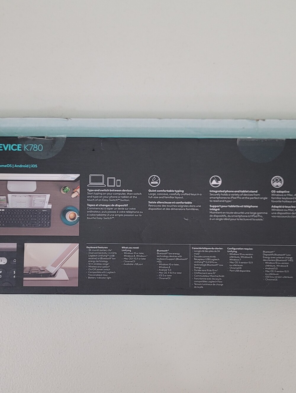 Logitech K780 Multi Device Wireless Keyboard Complete In Box! - Picture 10 of 11